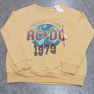 ACDC 1979 World Tour Women's Pullover Sweater - Size XS NWT